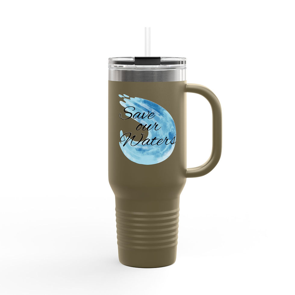 Water Drop | 40oz Polar Camel Tumbler | Environment & Water Conservation | Olive