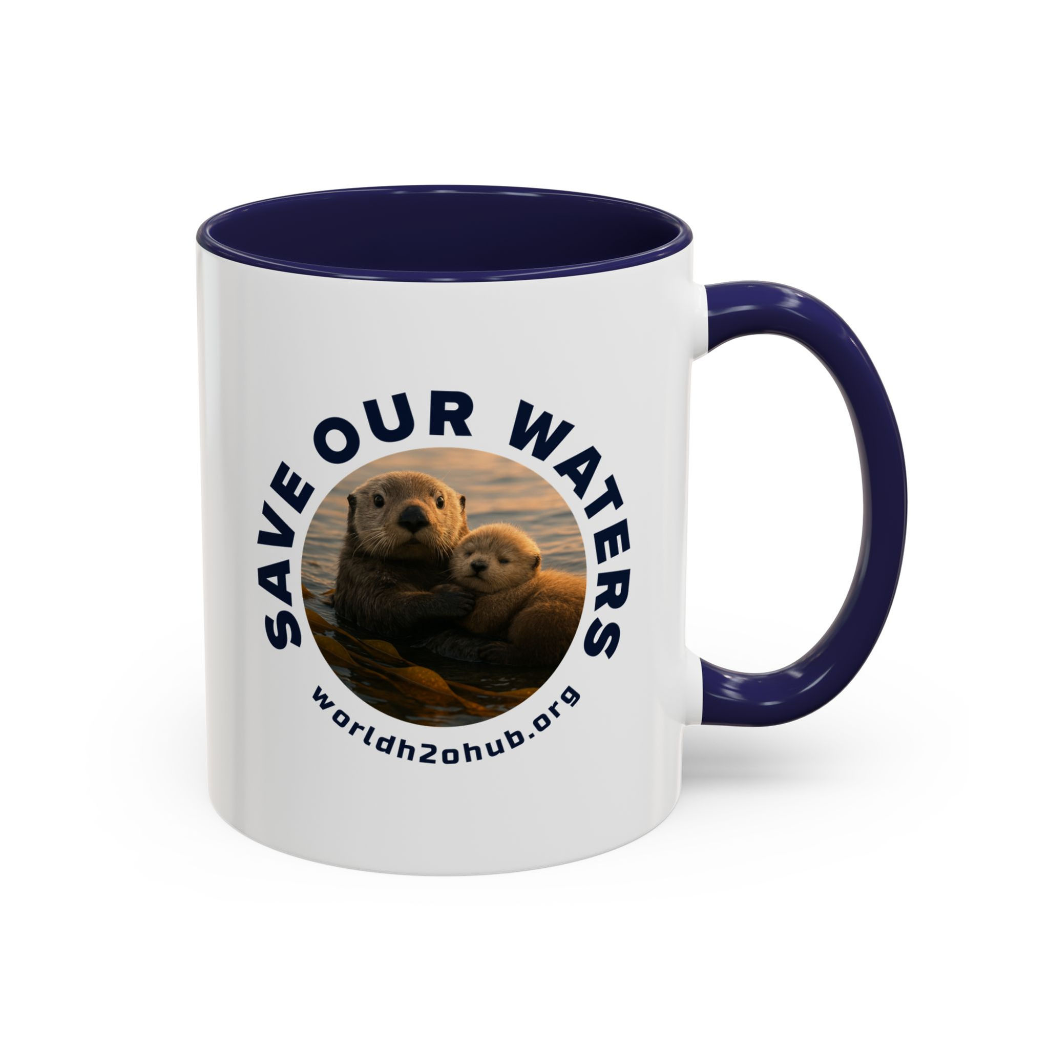 Sea Otter | Environment & Water Conservation | 11oz Coffee Mug | Navy Blue