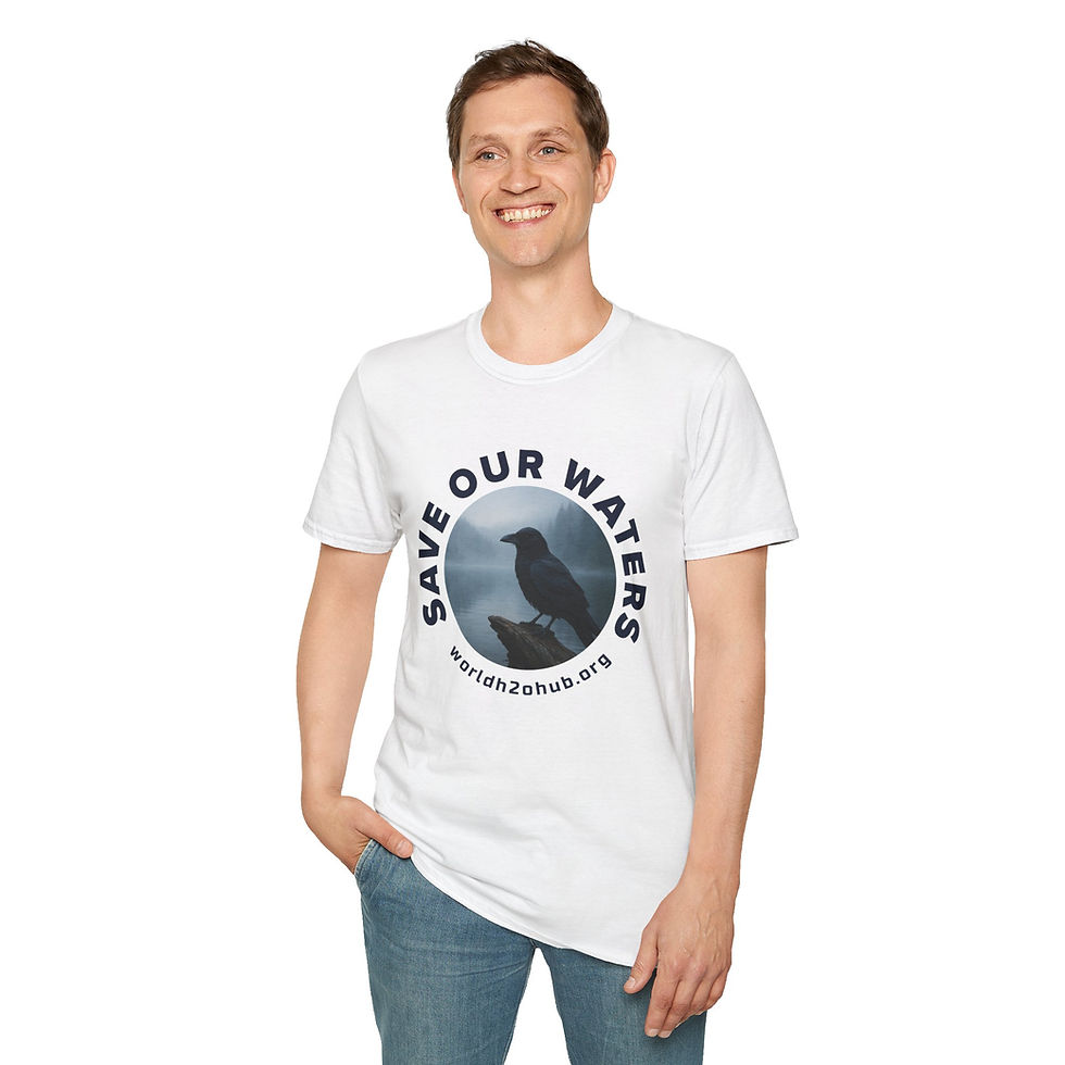 Thumbnail: Raven | Environment & Water Conservation T-Shirt | 100% Cotton | White