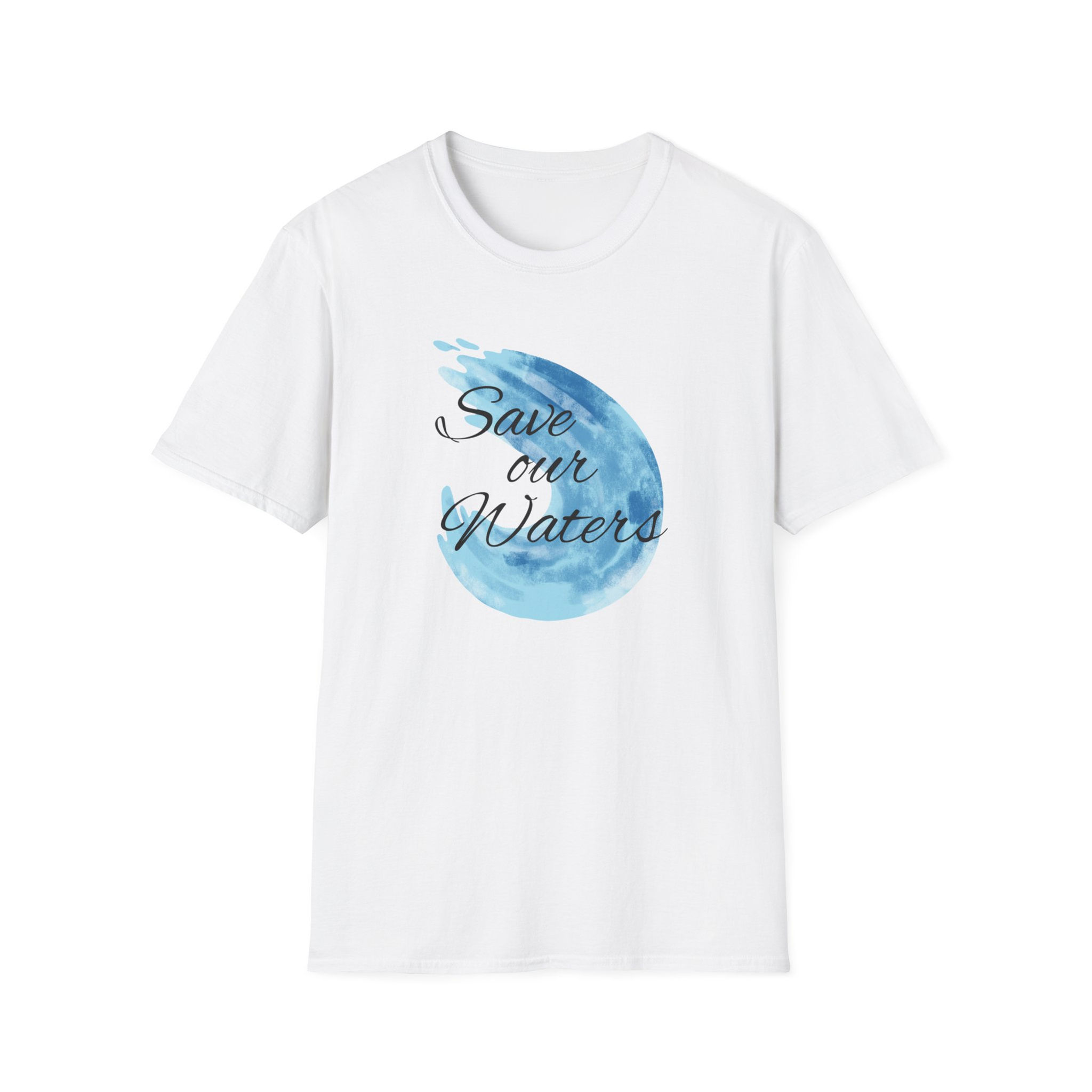 Water Drop | Environment & Water Conservation T-Shirt | 100% Cotton | White