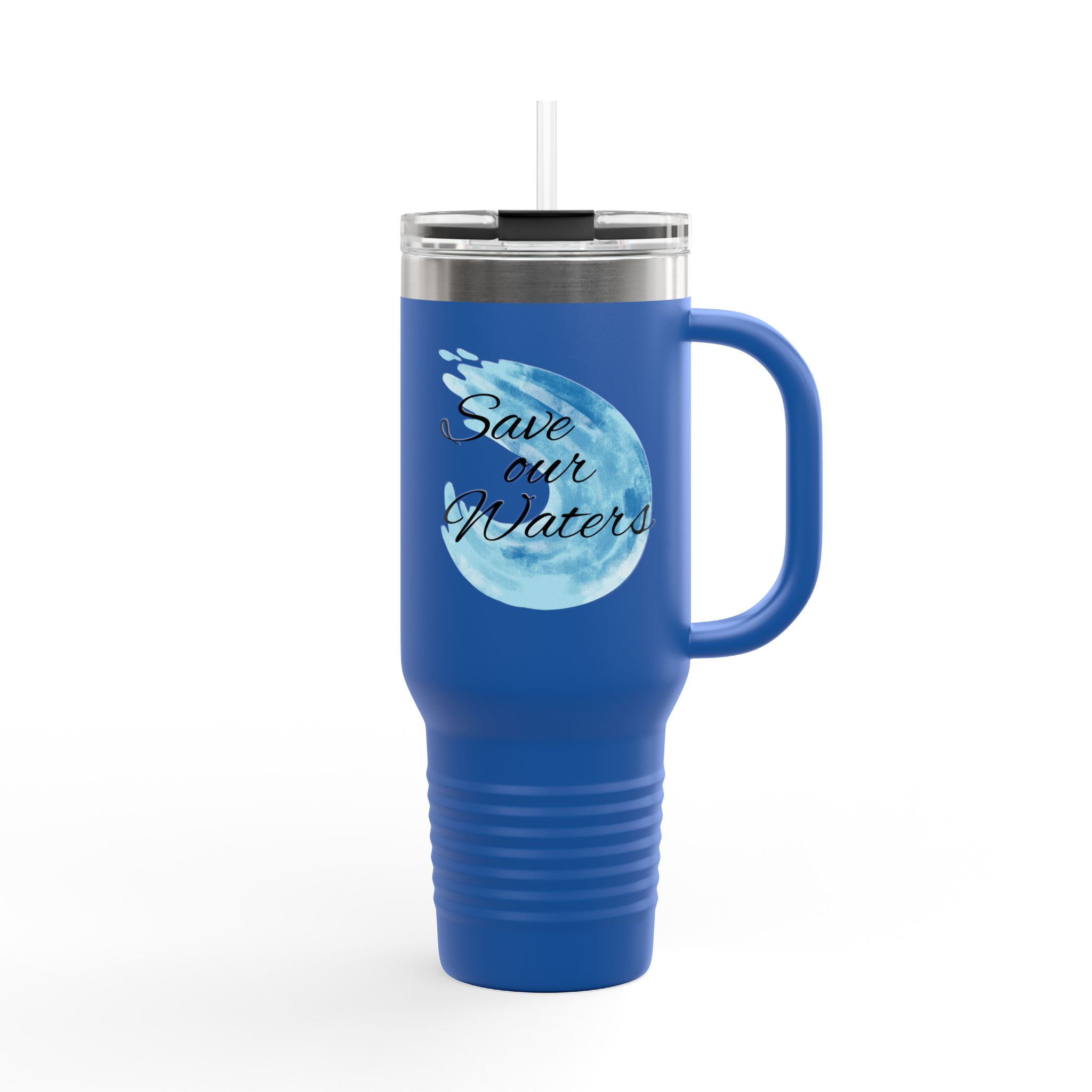 Water Drop | 40oz Polar Camel Tumbler | Environment & Water Conservation | Blue