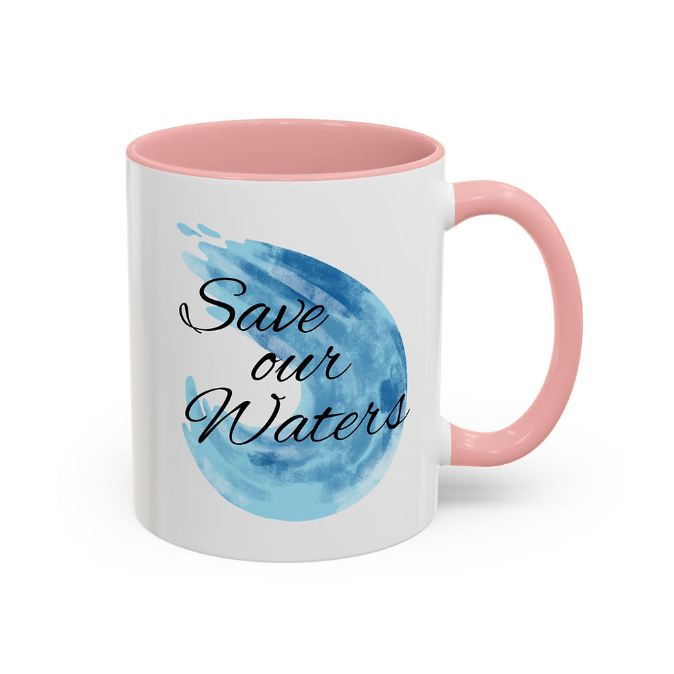 Water Drop | Environment & Water Conservation | 11oz Coffee Mug | Pink