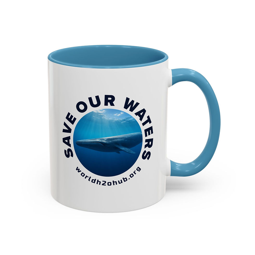 Blue Whale | Environment & Water Conservation | 11oz Coffee Mug | Light Blue