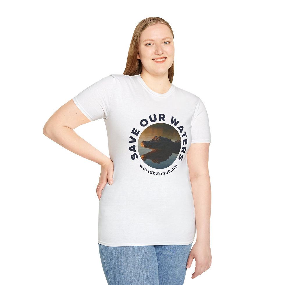 Thumbnail: Caiman | Environment & Water Conservation T-Shirt | 100% Cotton | White
