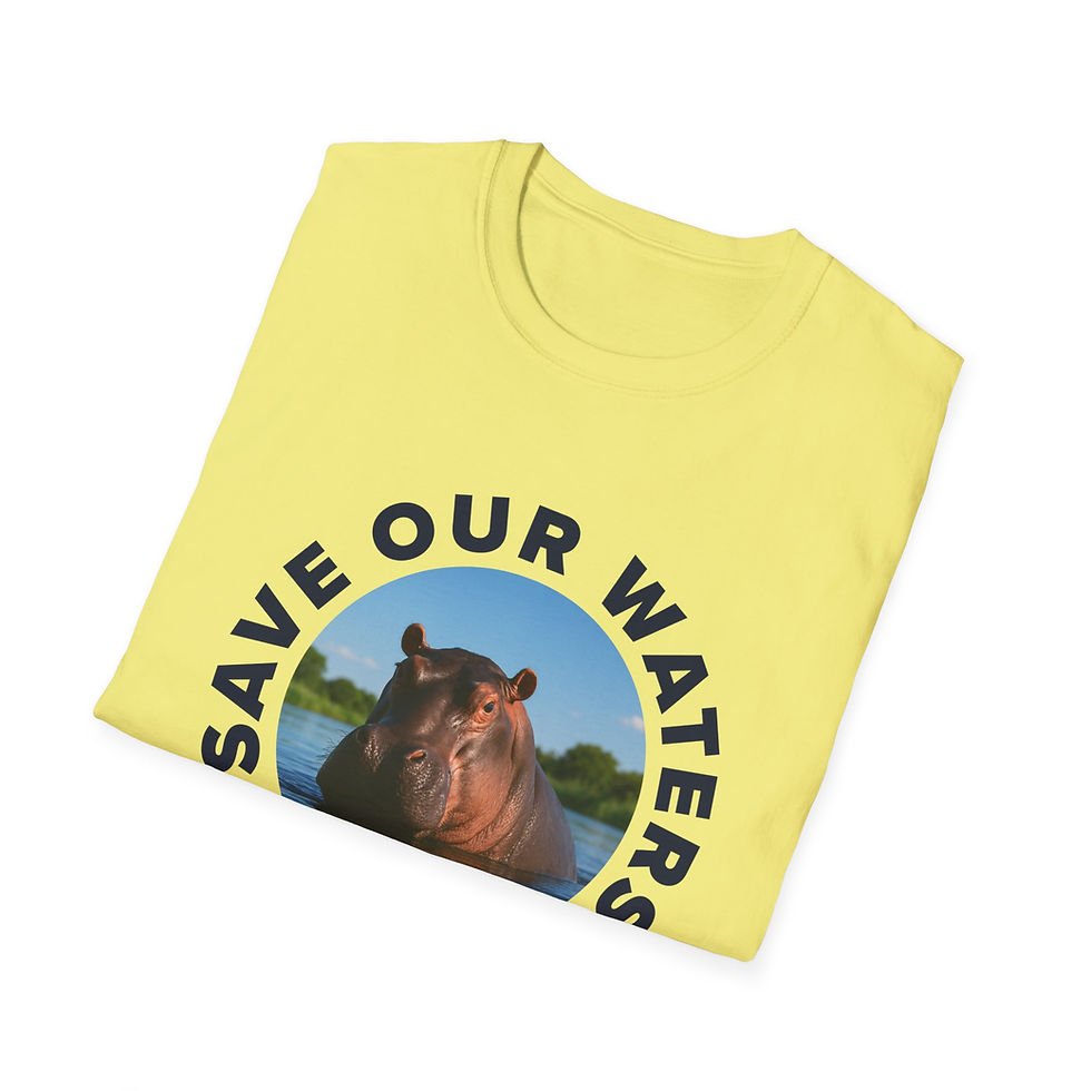 Thumbnail: Hippo | Environment & Water Conservation T-Shirt | 100% Cotton | Cornsilk