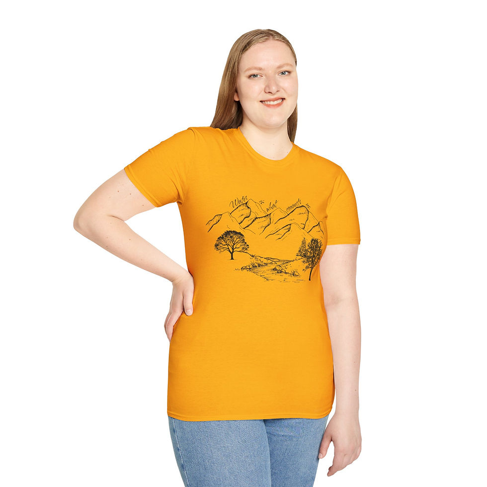 Thumbnail: Water Connects Us | Environment & Water Conservation T-Shirt | Cotton | Gold