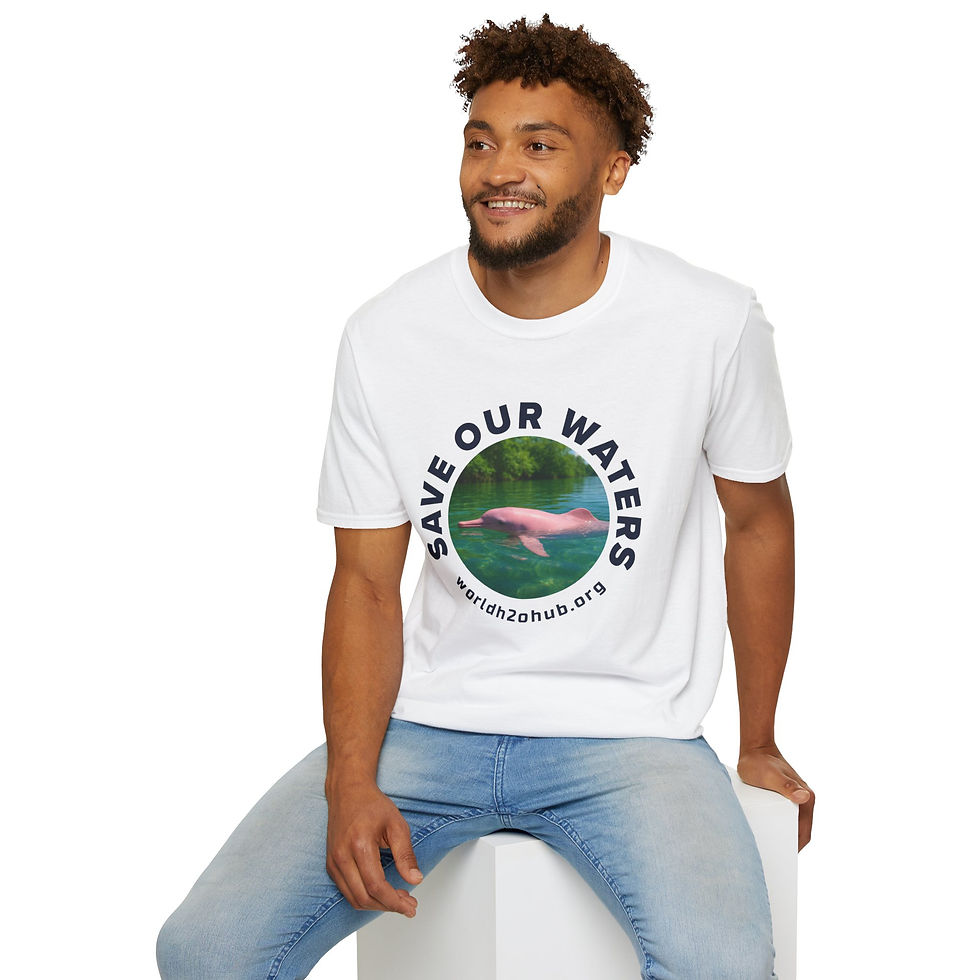 Thumbnail: Pink Dolphin | Environment & Water Conservation T-Shirt | 100% Cotton | White
