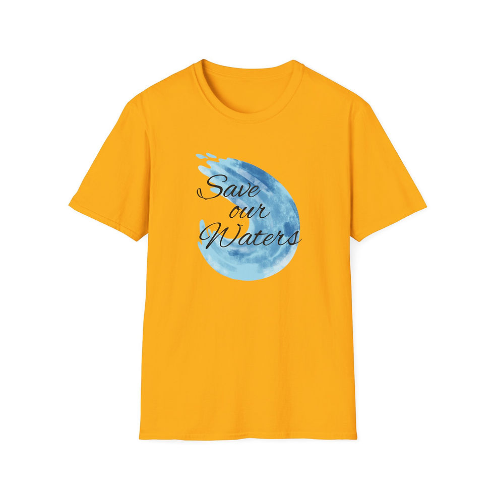 Thumbnail: Water Drop | Environment & Water Conservation T-Shirt | 100% Cotton | Gold