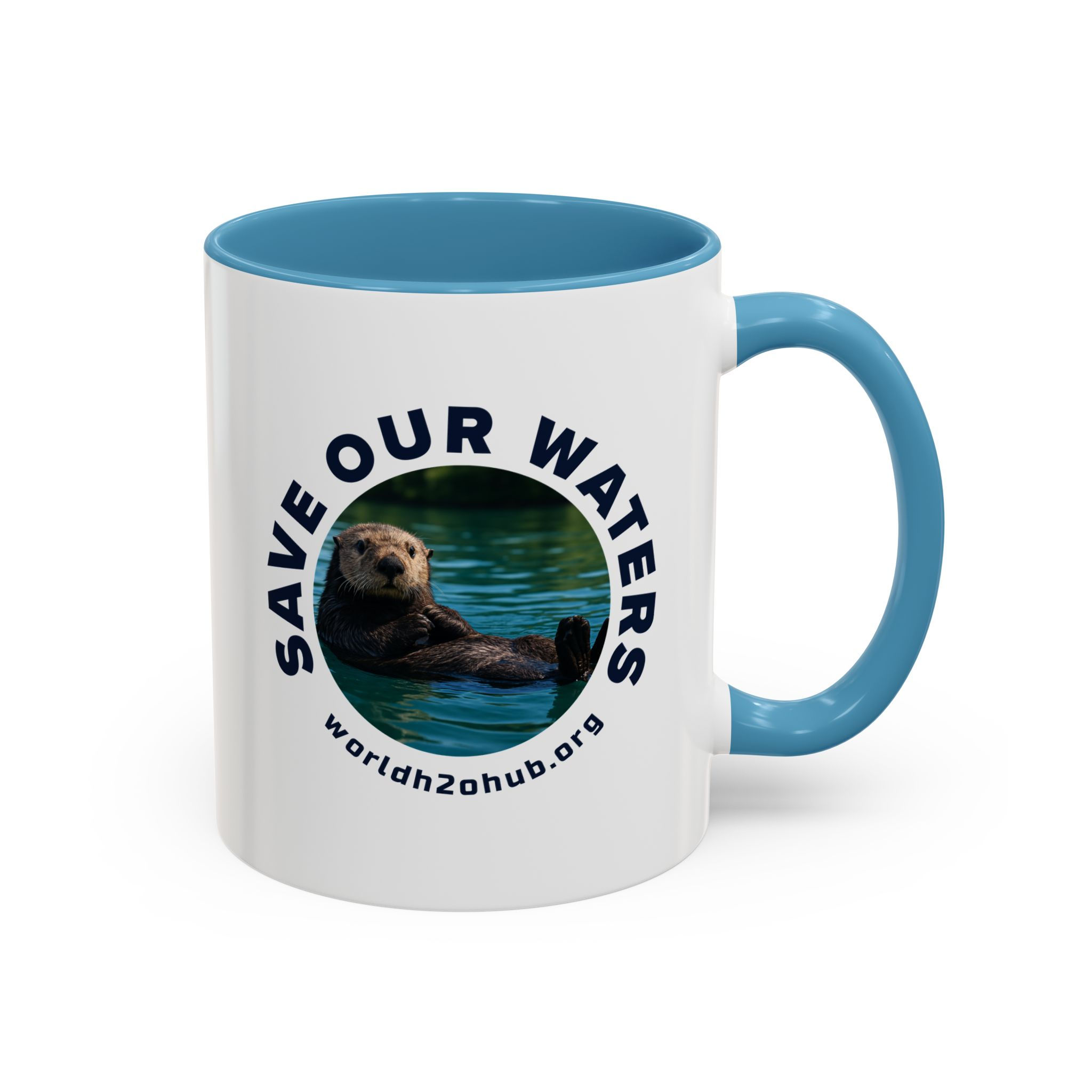 Sea Otter | Environment & Water Conservation | 11oz Coffee Mug | Light Blue