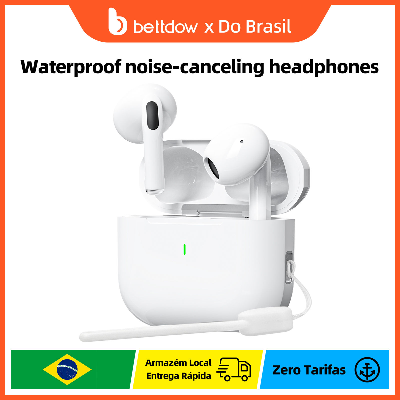 Bettdow Fones De Ouvido Sem Fio Bluetooth 5.3 Esportes À prova d'água e reduç