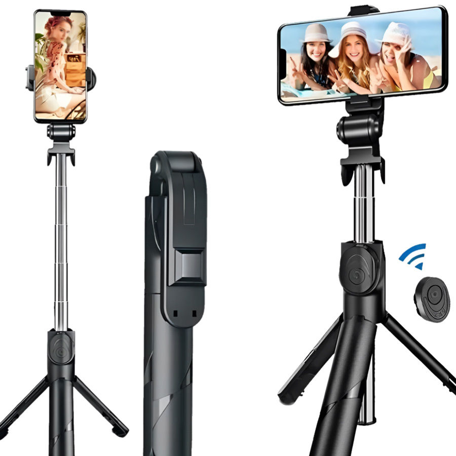 Bastão Pau de Selfie Retrátil Bluetooth suport tripé para celular com contro