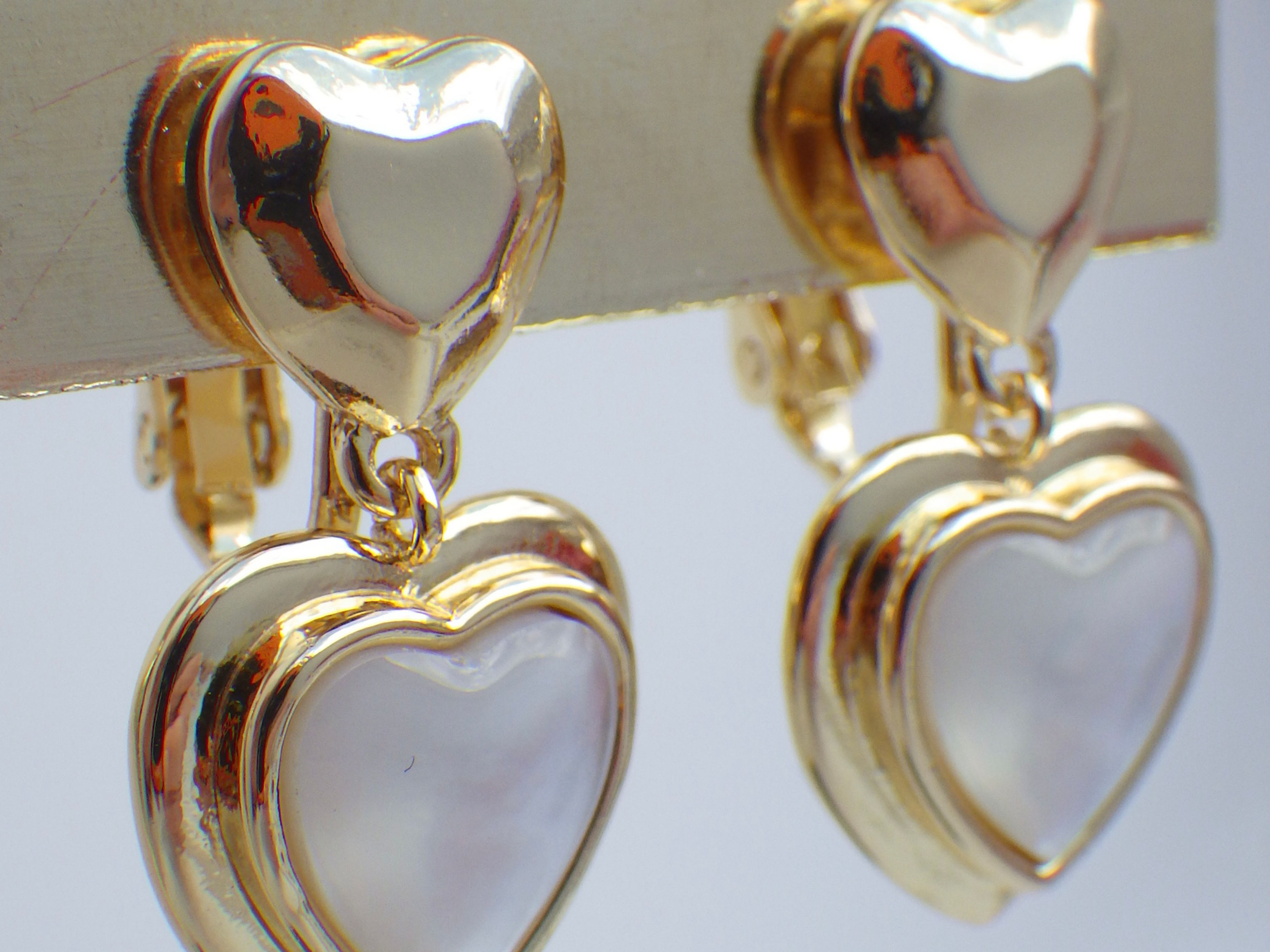 CLIPS Ohrring - Perlmutt Herz