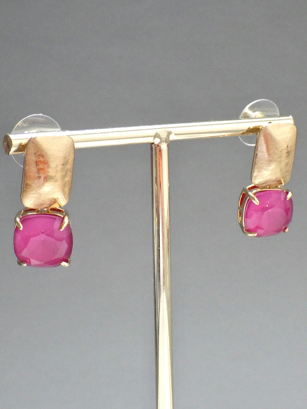 Miniaturbild: ⭐️ Klassik 2 Ohrringe - Stecker - Dunkles Pink