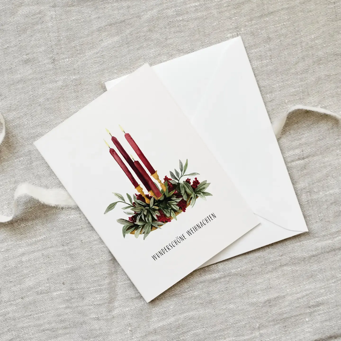 Weihnachts Klappkarte - Wunderschöne Weihnachten