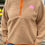 Miniaturbild: Teddyhoodie - Taupe mit Orange