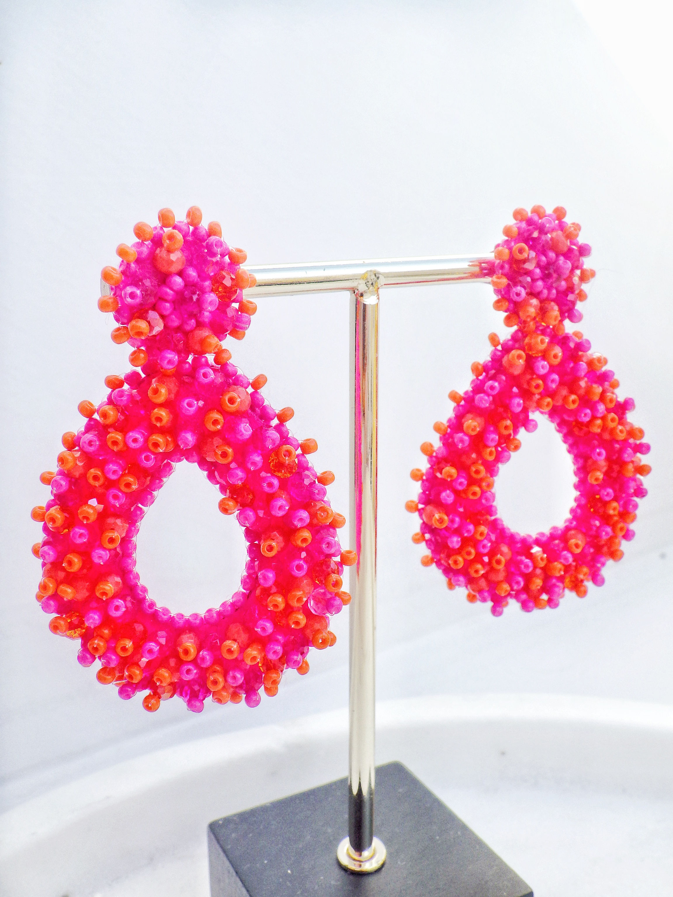 ⭐️ Ohrringe - Statement Perlen Pink