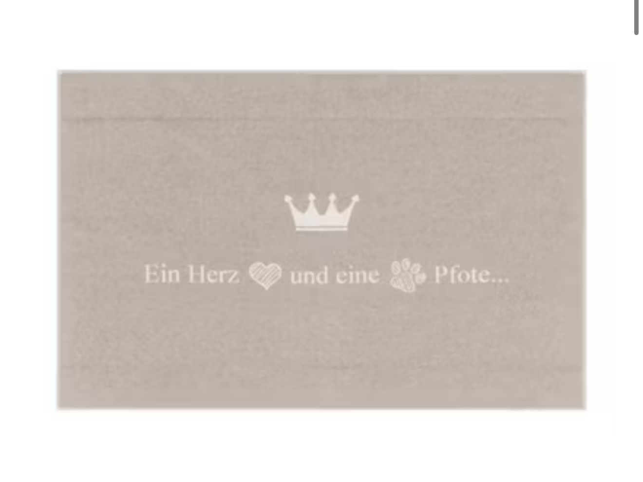 Gefütterte Hundedecke - Ein Herz und eine Pfote