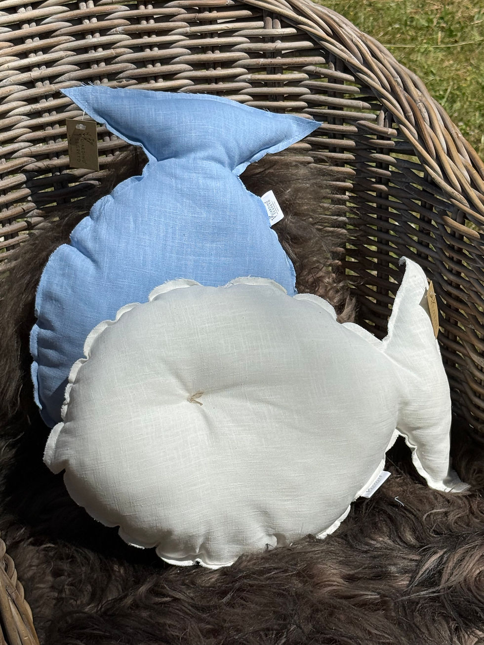Miniaturbild: Kissen - Fisch Hellblau 