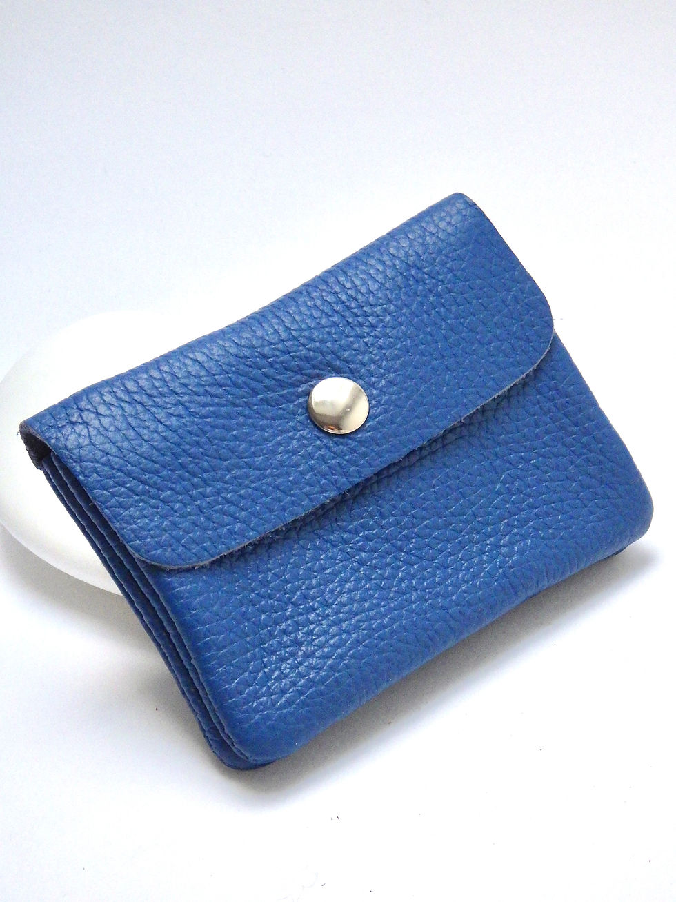 Leder-Portemonnaie - Königsblau