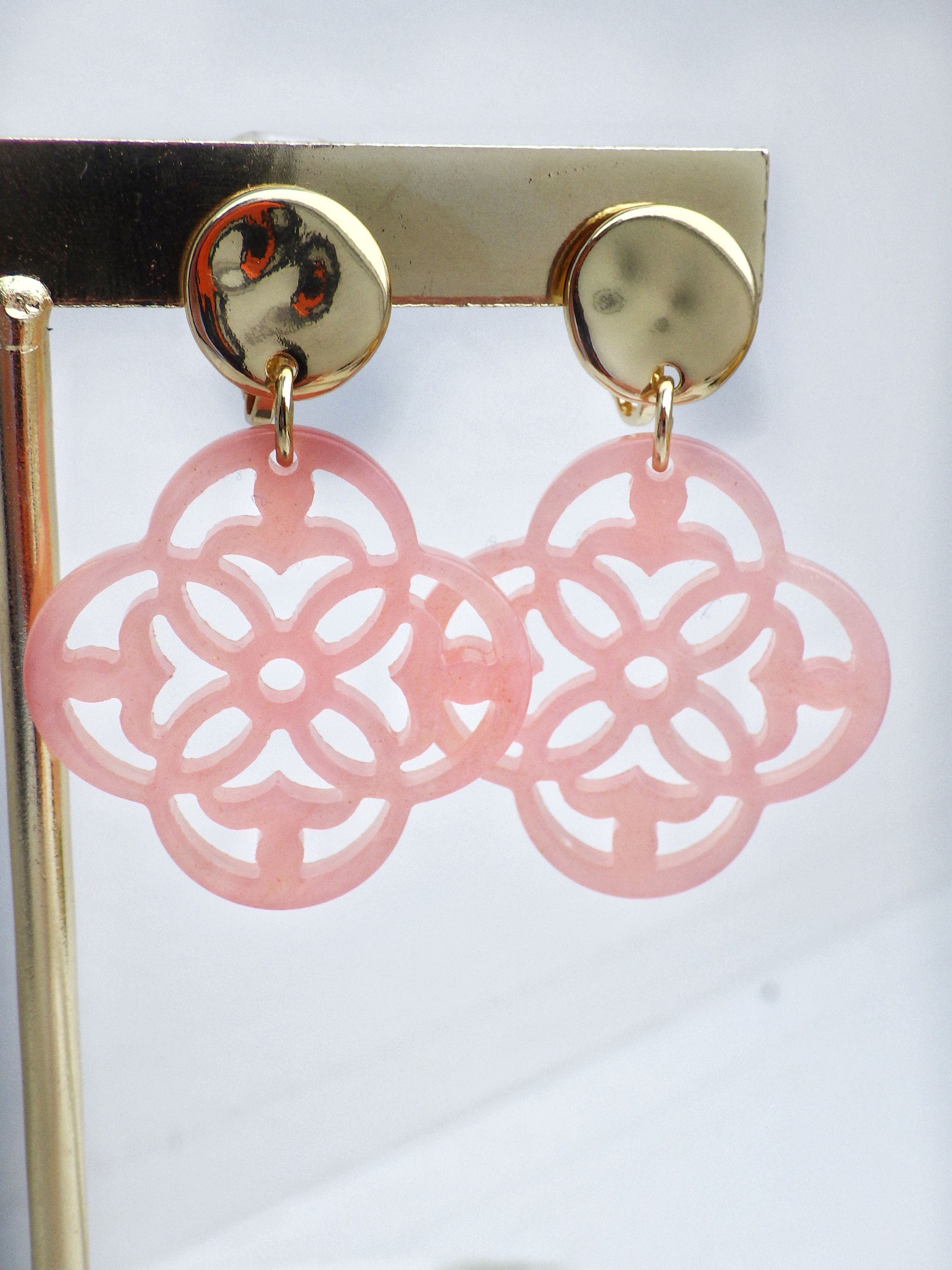 CLIPS Ohrring - Mandala Klein - Altrosa