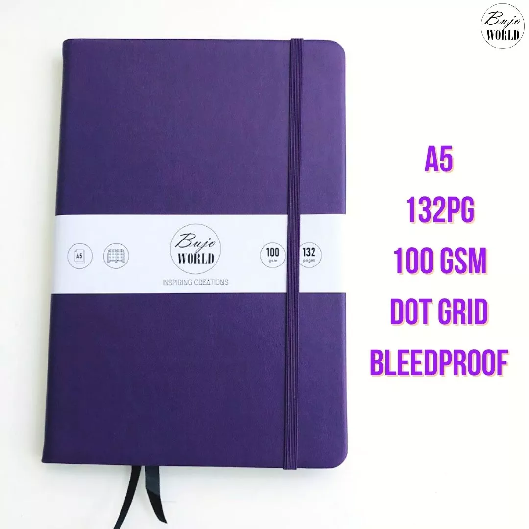 132 pgs A5 Bullet Journal - Purple