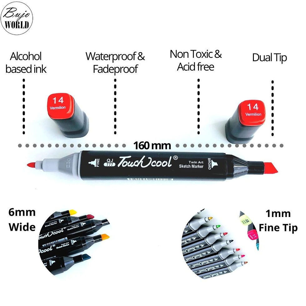 Thumbnail: Art Pen Bundle 72pcs - 48 Twin+ 24 Brush