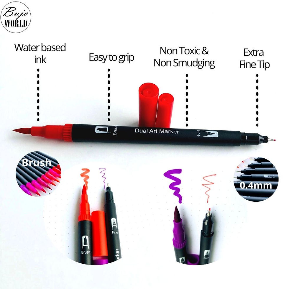 Thumbnail: 24 pc Dual Tip Brush Pens