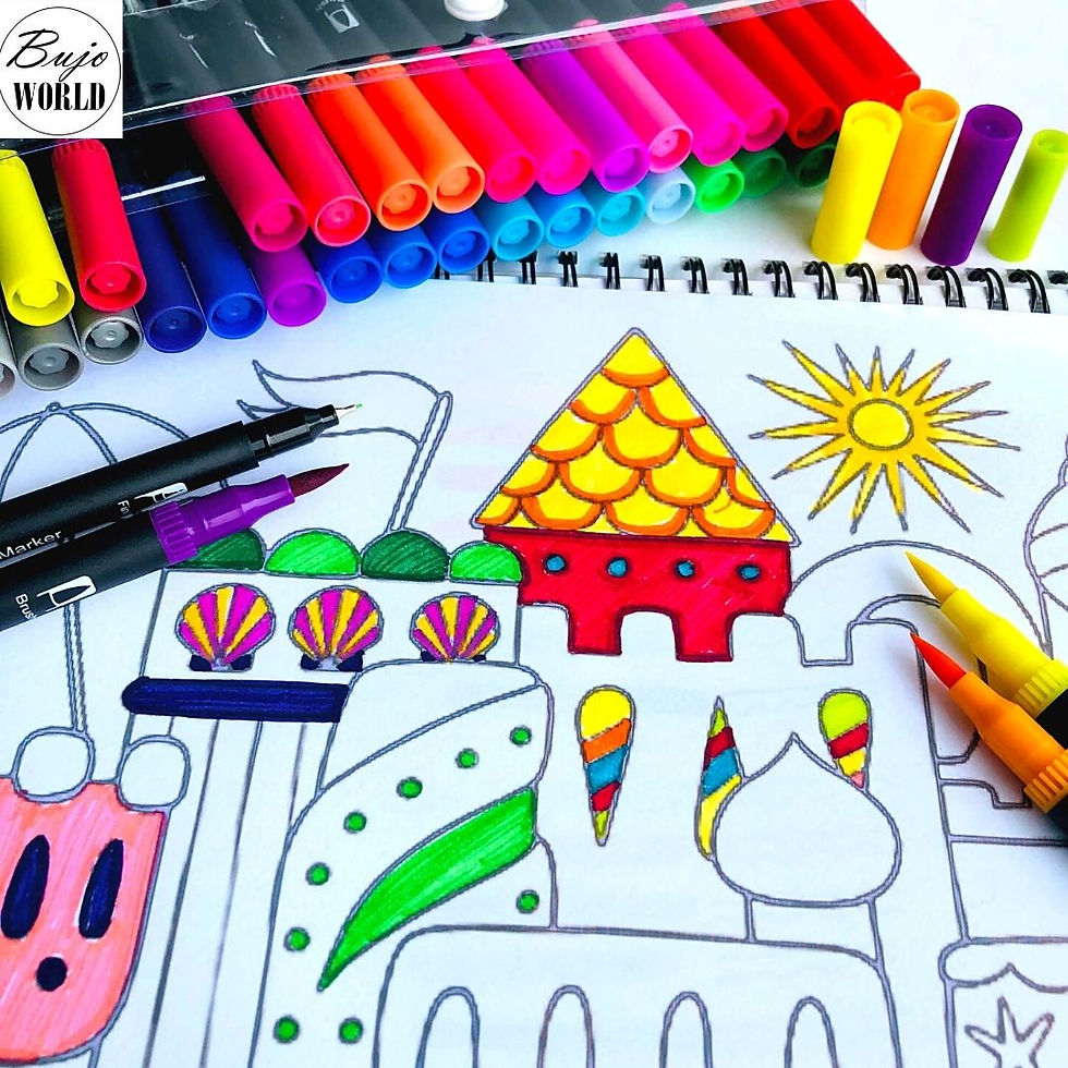 Thumbnail: 12pc Dual Tip Brush Pens