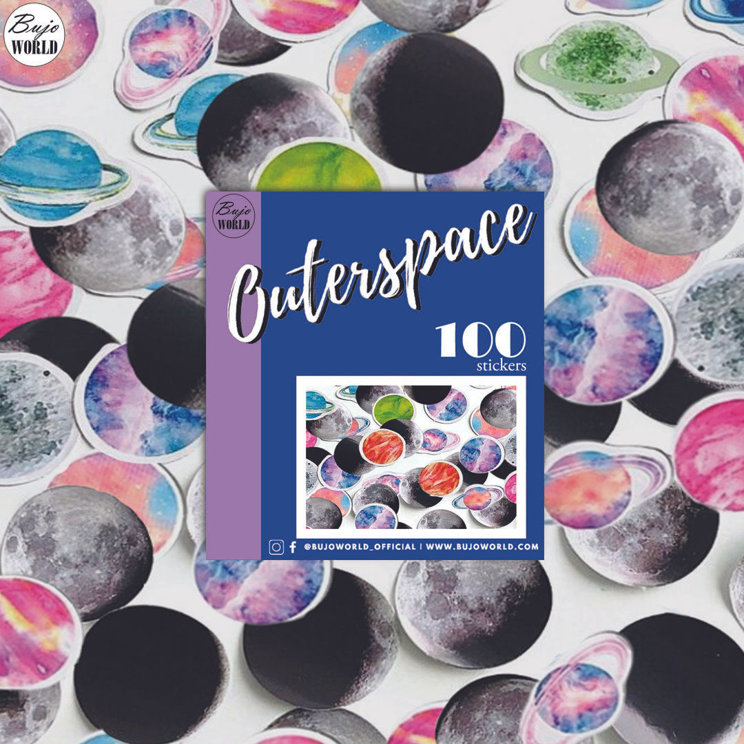 Outerspace Stickers 100pcs 2 Designs