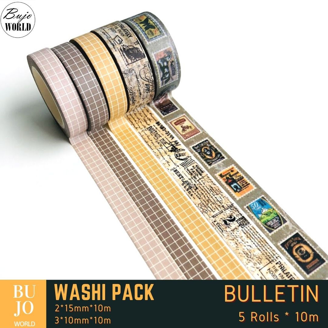 Bulletin 5 10m*10/15mm Washi Tapes