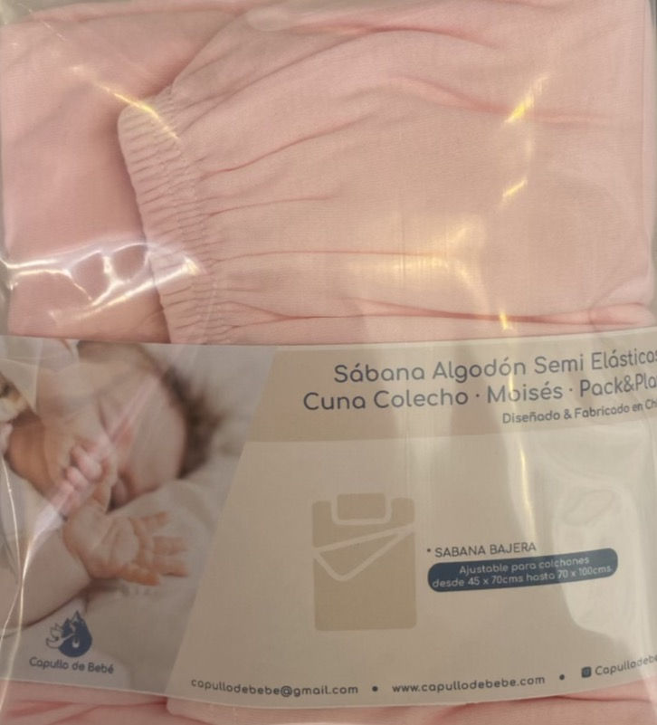 Sabana Bajera Rosado Moises - Pack and play - Cuna