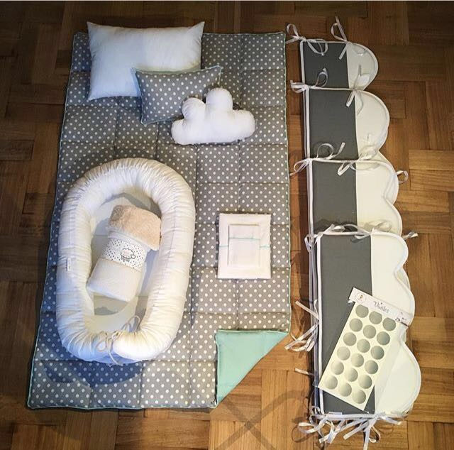 Miniatura: Protecciones Combinada Tela Lisa - Cuna