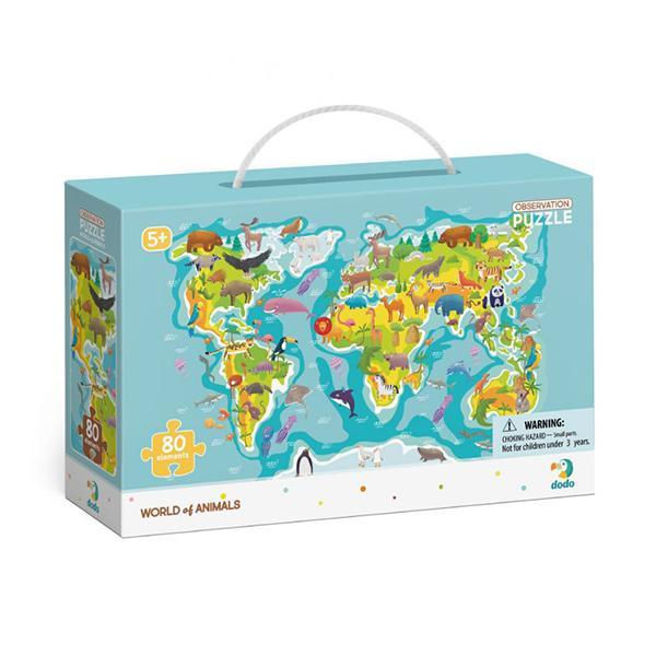 Miniatura: Puzzle Mundo de Animales 80 piezas