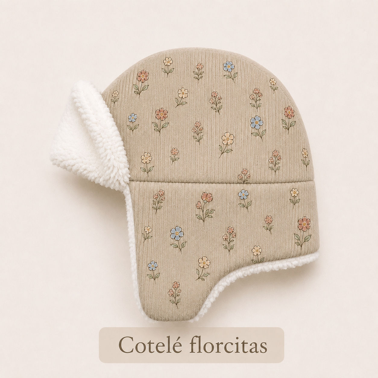 Gorro cotelé Florcitas