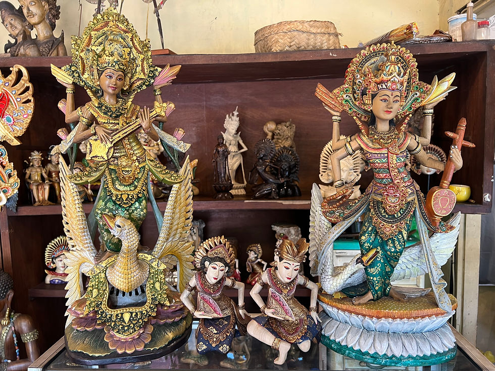 balinese wooden statue