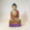 Balinese Buddha Wooden Statue – Hand Carved and Painted Spiritual Art Decor