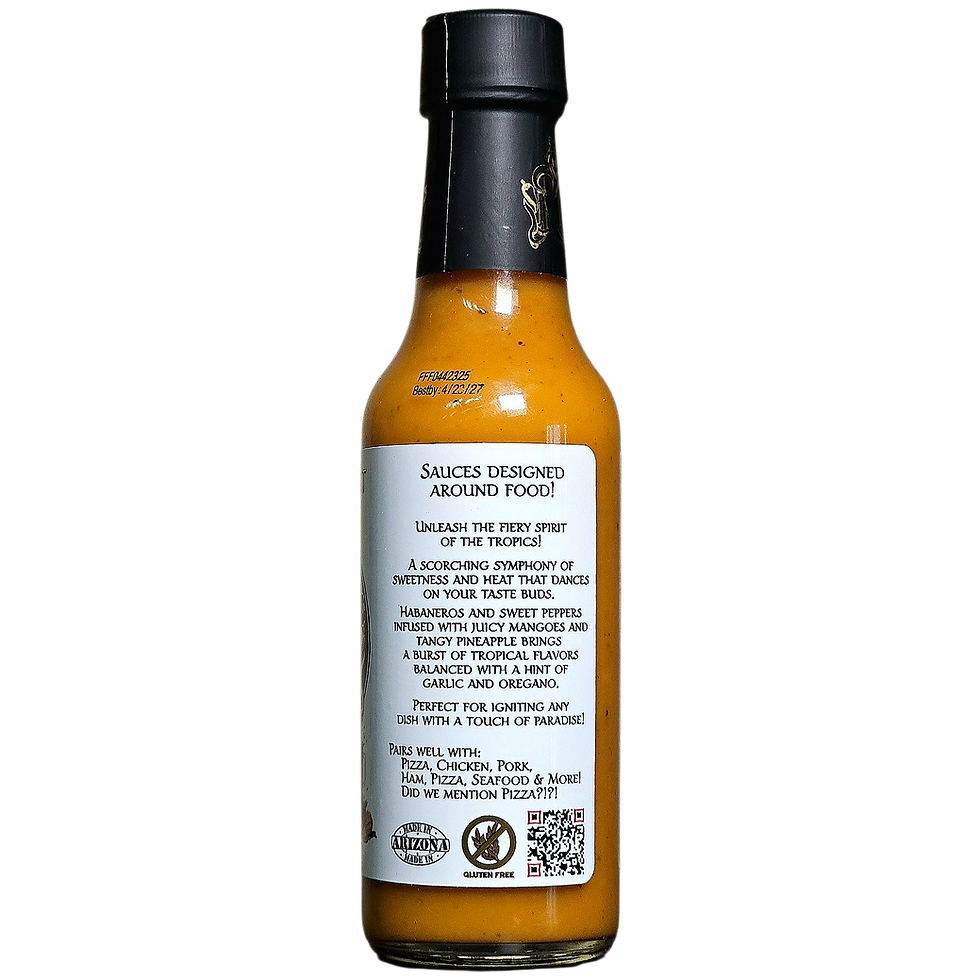 Fiery fruit fusion bottle image description