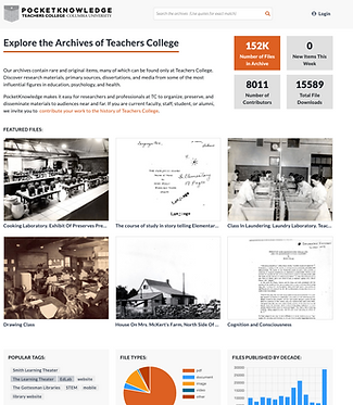 Side-by-side comparison of the digital archive homepage before and after the redesign. This is the updated version, which makes the archive’s collections easier to understand, browse, and search.