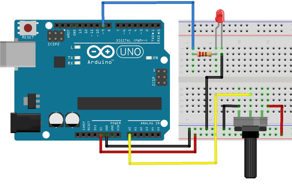 Arduino ile PWM Kullanımı (Potansiyometre ile LED Yakma)