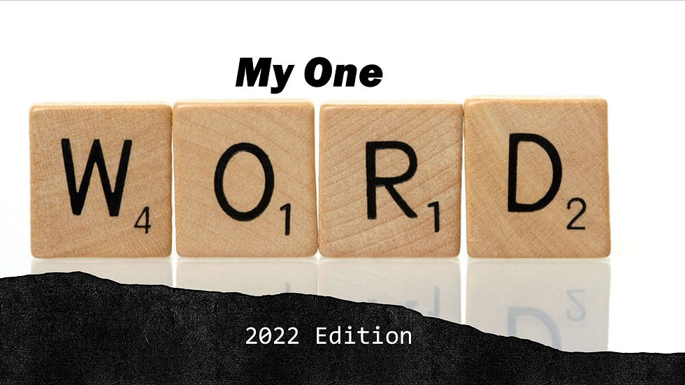 My One Word - 2022 Edition