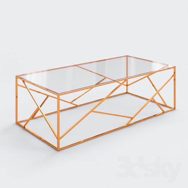 Cage Coffee Table Rose Gold