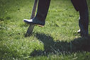 芝 スコップで作業