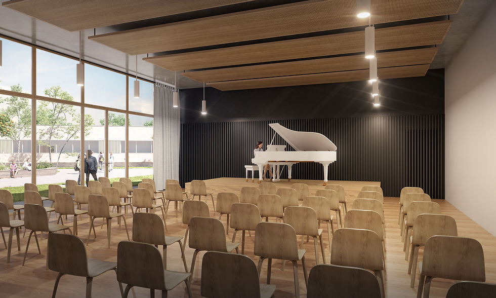 Infogrpahie 3D de la salle de spectacle