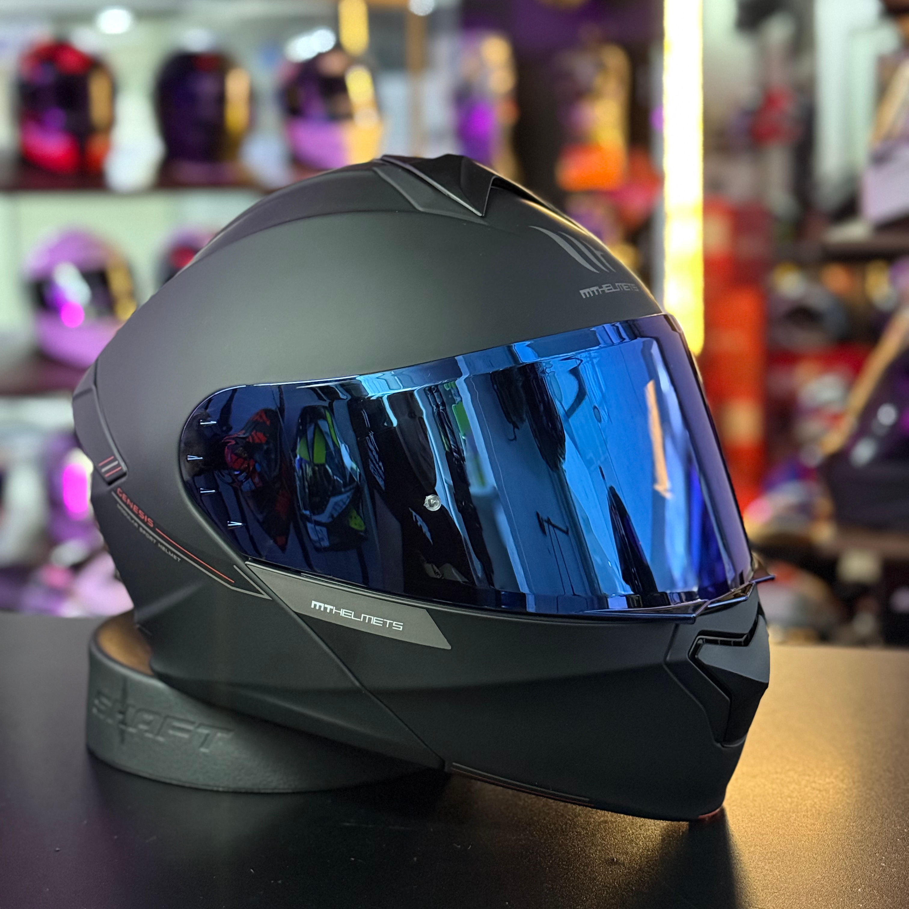 Casco Abatible MT Génesis Visor Azul 