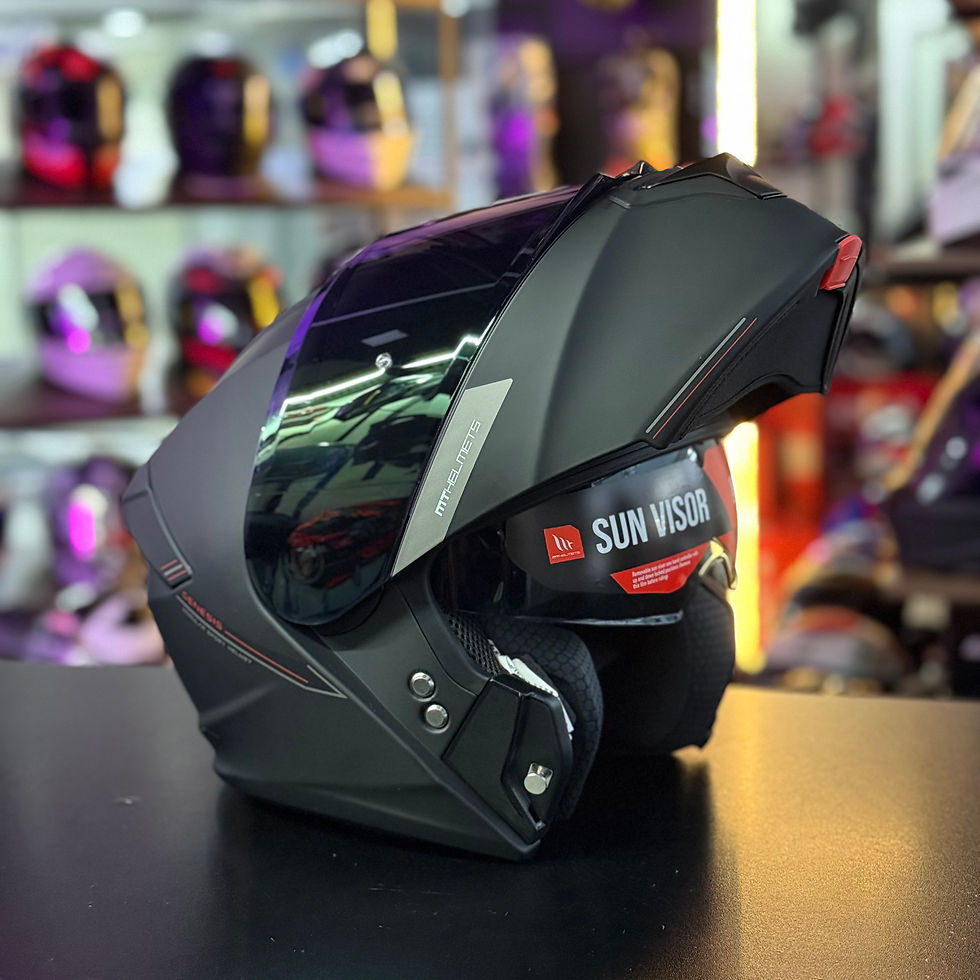 Miniatura: Casco Abatible MT Génesis Visor Dorado 