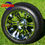 Thumbnail: Steeleng SS chrome golf cart wheel. Vampire - 14" chrome golf cart wheel on grass