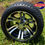 Thumbnail: Steeleng golf cart tire with black and silver rim, Toyo tires. Creative Cartz