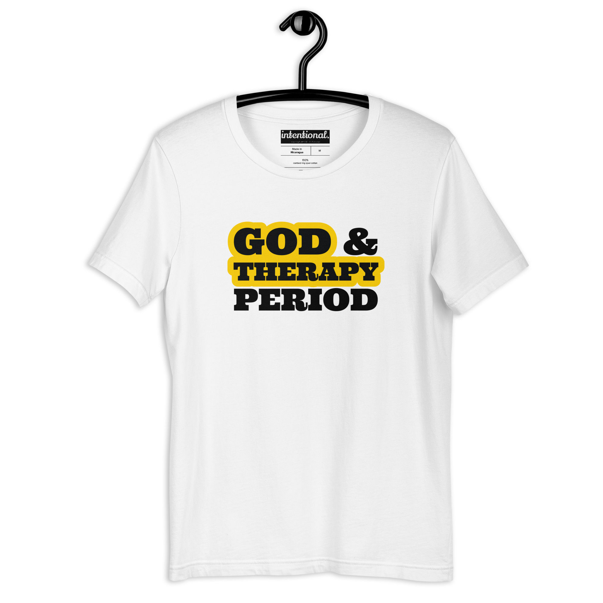 God & Therapy - White w/Black