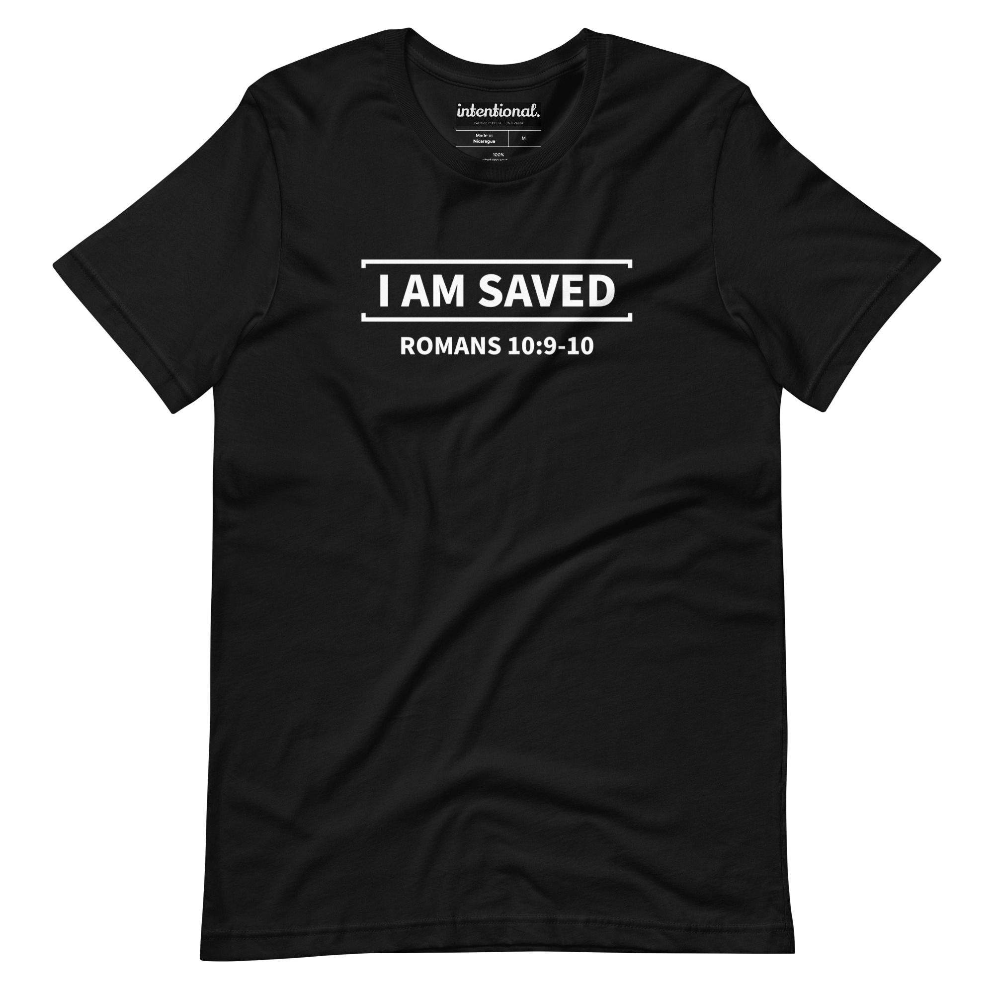 I Am Saved - Black w/White