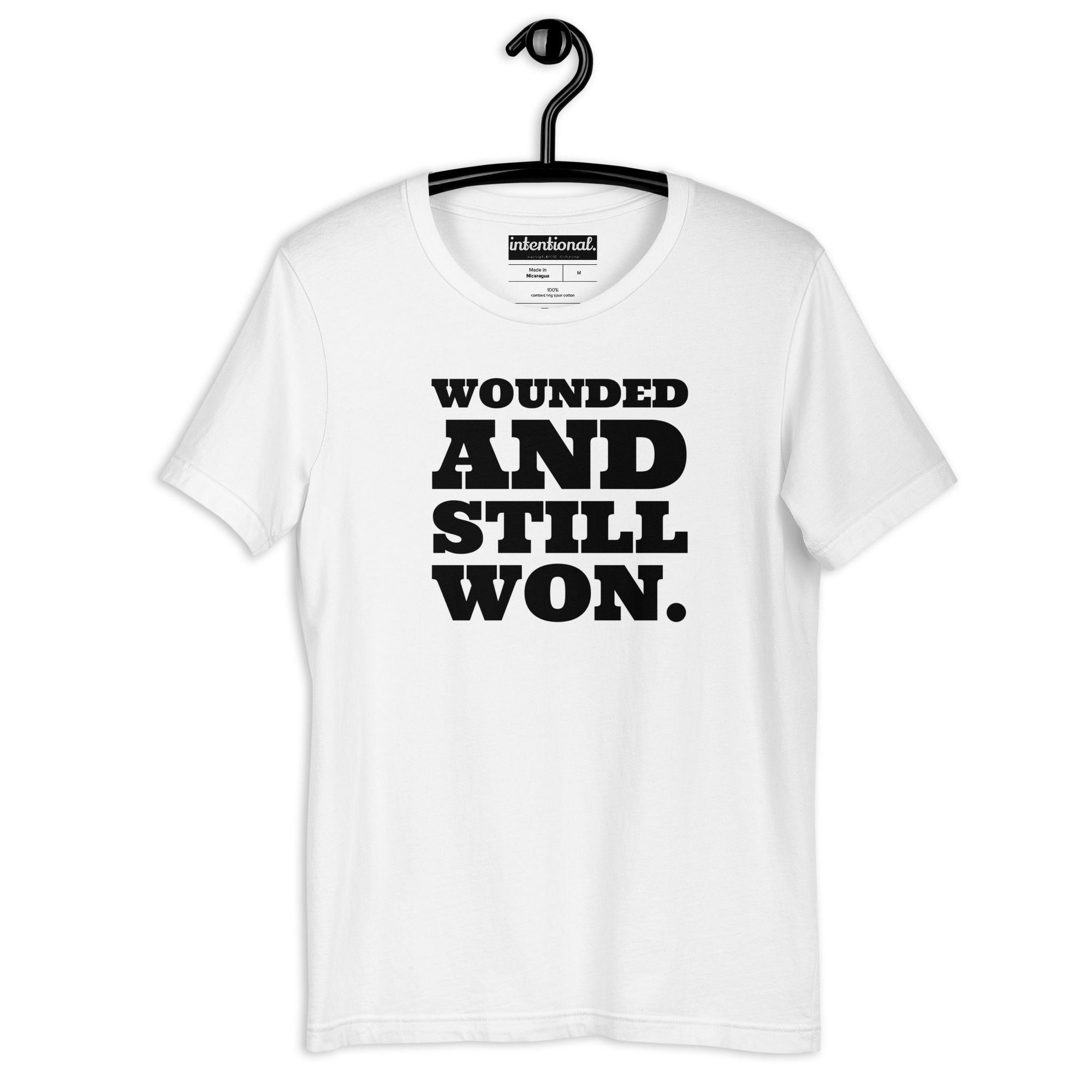 Wounded Winner - White w/Black